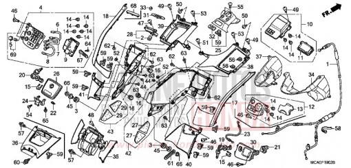 COUVERCLE (GL1800C/D/E/F/G/H) GL1800F de 2015